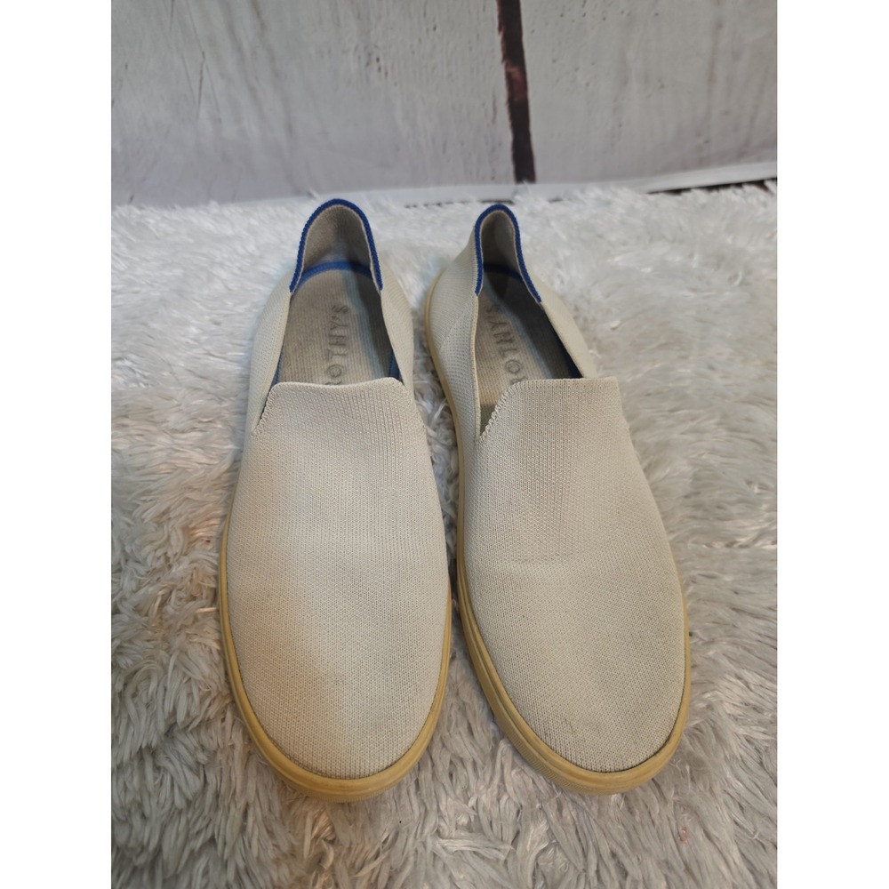 Rothy's The Original Slip On Sneaker Womens 9.5 White/Cream Round Toe Washable